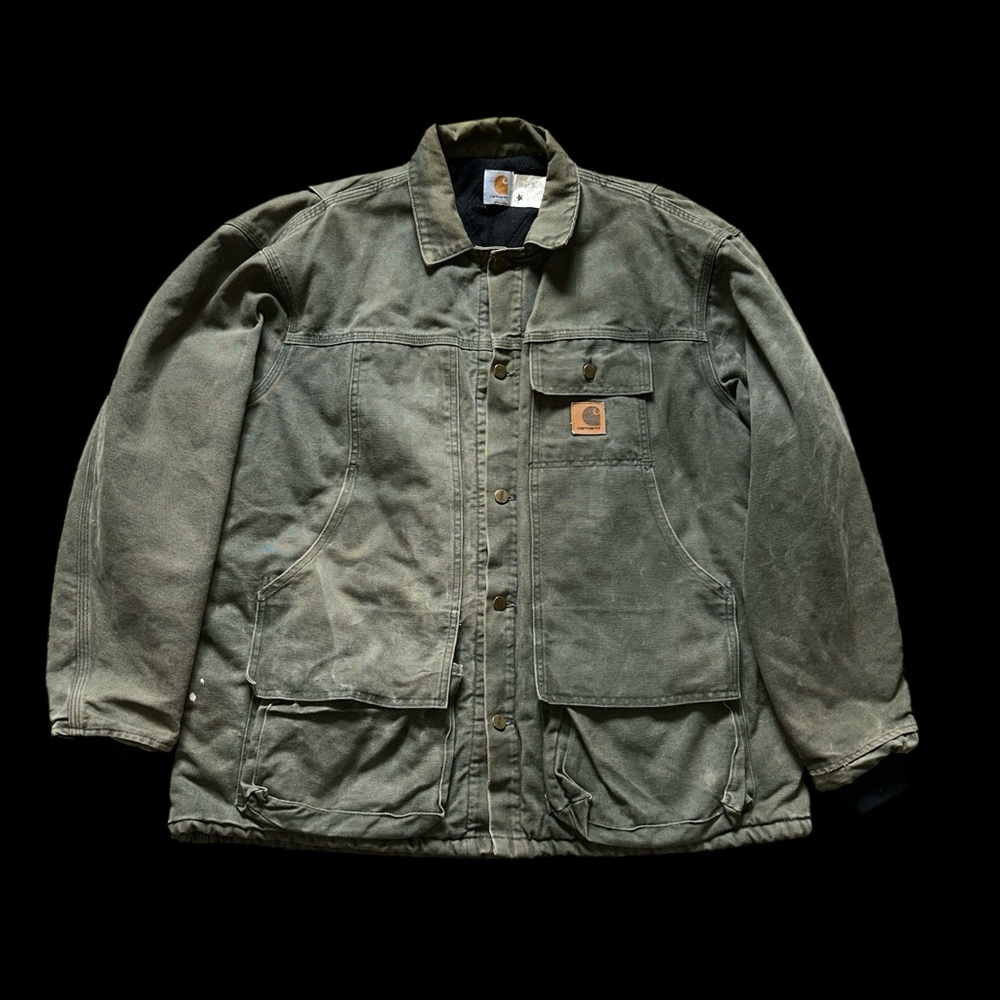 Vintage 90's Carhartt Green Mens Detroit Jacket Insulated Lined CQ5566 Union XL
